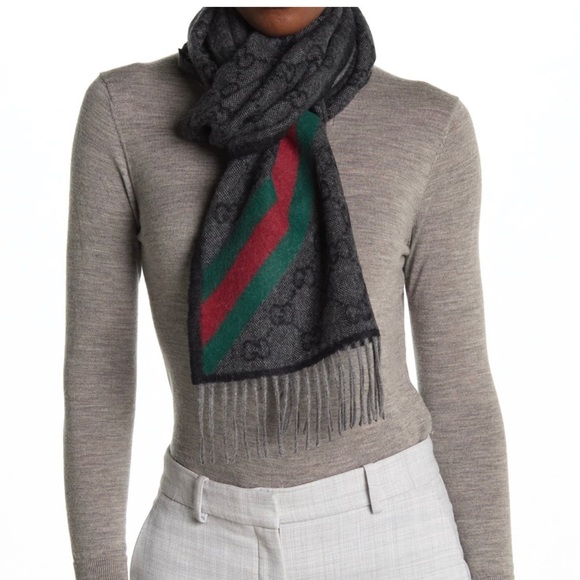 Gucci Accessories - GUCCI Heritage Wool Scarf